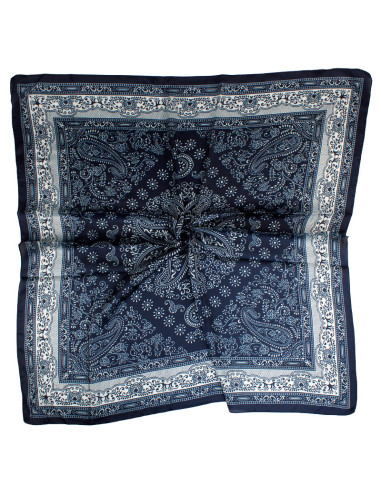 Pañuelo Paisley  Frame Blue(70x70)