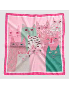 Pañuelo Kitten Pink (70x70)