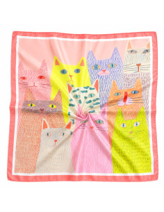 Pañuelo Kitten Coral (70x70)