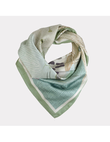 Pañuelo Kitten Olive (70x70)