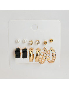 Set de Aros Esmaltados | Infinita Moda | Mayorista de Bijouterie