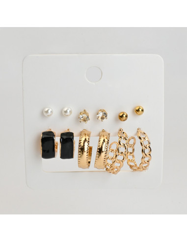 Set de Aros Esmaltados | Infinita Moda | Mayorista de Bijouterie