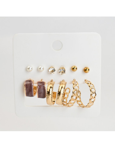 Set de Aros Esmaltados | Infinita Moda | Mayorista de Bijouterie