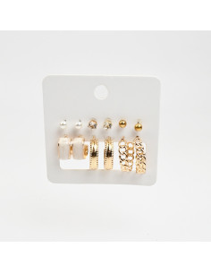 Set de Aros Esmaltados | Infinita Moda | Mayorista de Bijouterie