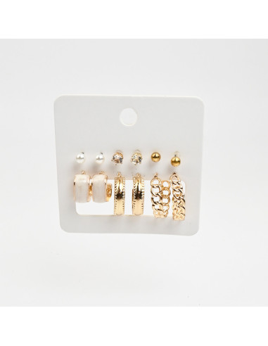 Set de Aros Esmaltados | Infinita Moda | Mayorista de Bijouterie