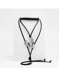 Collar Corbatero de Gamuza con Dije Corazón| Mayorista