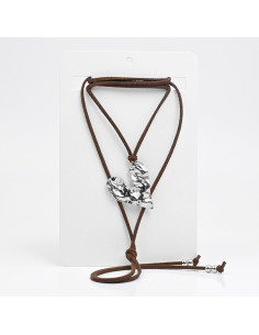 Collar Corbatero de Gamuza con Dije Corazón| Mayorista