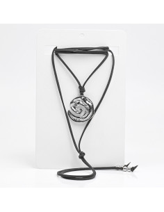 Collar Corbatero de Gamuza con Dije Espiral | Mayorista