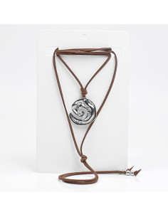 Collar Corbatero de Gamuza con Dije Espiral | Mayorista