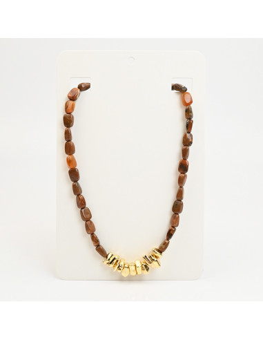Collar Combinado con Piezas Orgánicas | Infinita Moda