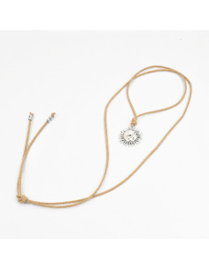 Collar Corbatero de Gamuza con Dije Sol | Infinita Moda