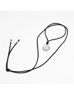 Collar Corbatero de Gamuza con Dije Sol | Infinita Moda