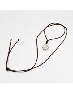 Collar Corbatero de Gamuza con Dije Sol | Infinita Moda