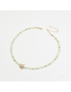 Collar de Piedras de Cristal con Estrella de Mar | Mayorista