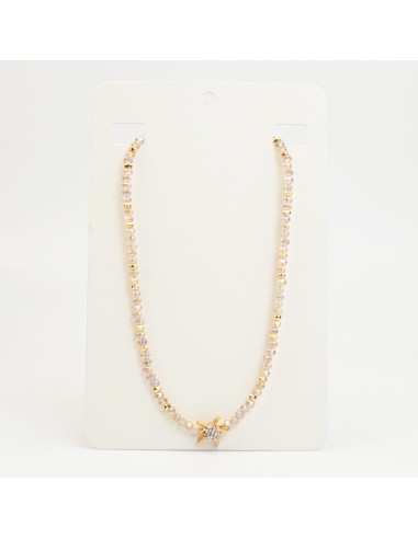Collar de Piedras de Cristal con Estrella de Mar | Mayorista