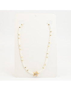 Collar de Piedras de Cristal con Estrella de Mar | Mayorista