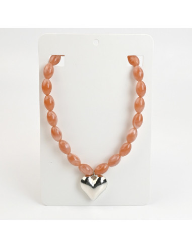 Collar de Acrílico con Dije Corazón | Infinita Moda