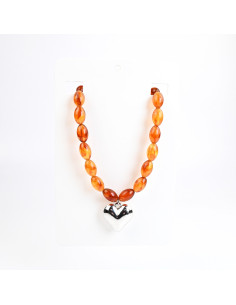 Collar de Acrílico con Dije Corazón | Infinita Moda