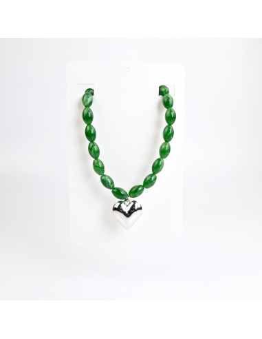 Collar de Acrílico con Dije Corazón | Infinita Moda