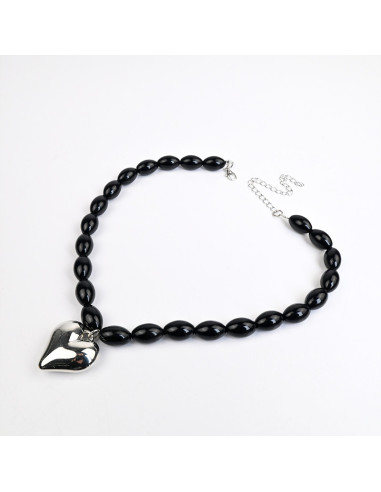 Collar de Acrílico con Dije Corazón | Infinita Moda