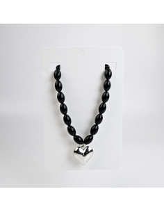 Collar de Acrílico con Dije Corazón | Infinita Moda