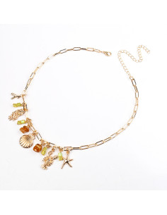 Collar de Cadena con Dijes Marinos | Infinita Moda