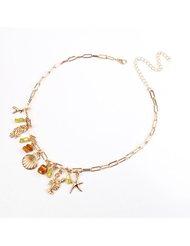 Collar de Cadena con Dijes Marinos | Infinita Moda