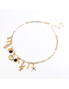 Collar de Cadena con Dijes Marinos | Infinita Moda
