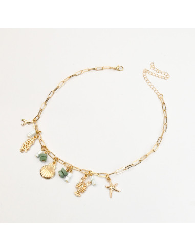 Collar de Cadena con Dijes Marinos | Infinita Moda