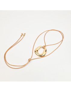 Collar Corbatero de Gamuza con Dije Orgànico | Infinita Moda