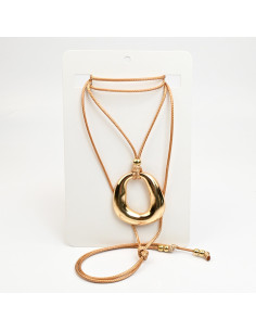 Collar Corbatero de Gamuza con Dije Orgànico | Infinita Moda