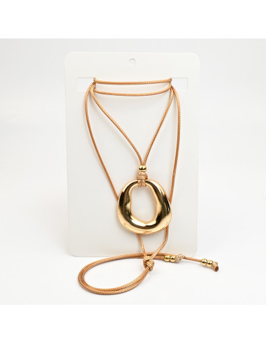 Collar Corbatero de Gamuza con Dije Orgànico | Infinita Moda