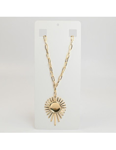 Collar de Cadena con Dije de Sol con mosqueton ajustable por Mayor