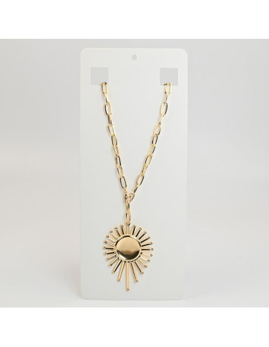 Collar de Cadena con Dije de Sol con mosqueton ajustable por Mayor
