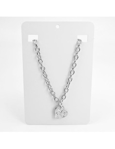 Collar de cadena Níquel con dije de Corazón por Mayor