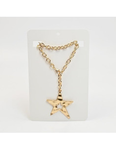 Collar Corbatero de cadena regulable con dije de Estrella por Mayor