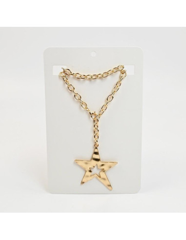 Collar Corbatero de cadena regulable con dije de Estrella por Mayor