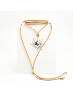 Collar Corbatero de Sol Níquel | Infinita Moda