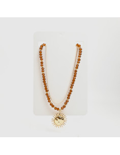 Collar de Roquitas con Dije de Sol por Mayor | Infinita Moda
