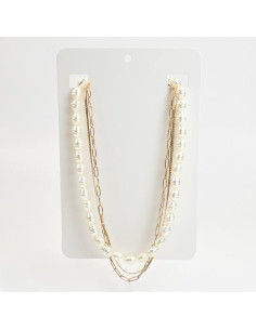 Collar Multicadena con Perlas | Collares por Mayor