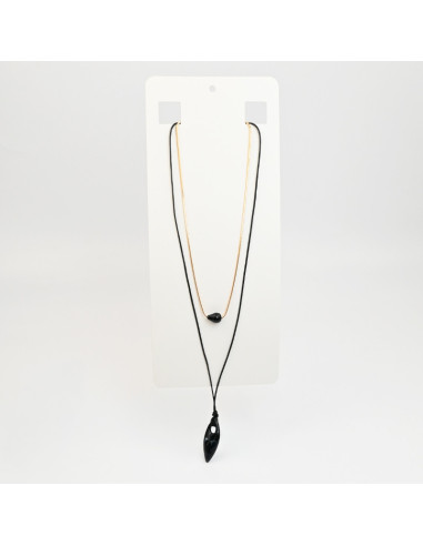 Collar Combinado de Cordón y Cadena | Infinita Moda