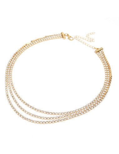 Collar Triple Strass | Infinita Moda