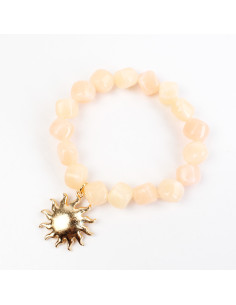Pulsera Elástica chicle con Sol en Dorado por Mayor | Infinita Moda