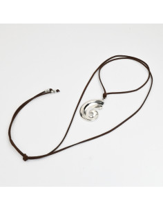 Collar Corbatero de Gamuza con Dije Caracol  | Infinita Moda