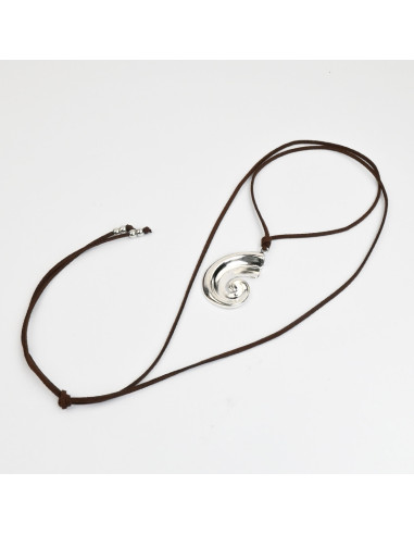 Collar Corbatero de Gamuza con Dije Caracol  | Infinita Moda