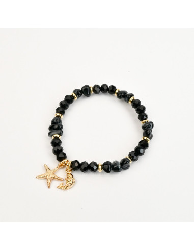 Pulsera con dijes de pez y estrella de mar | Infinita Moda