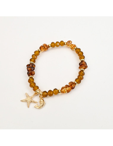 Pulsera con dijes de pez y estrella de mar | Infinita Moda