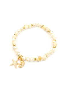 Pulsera con dijes de pez y estrella de mar | Infinita Moda