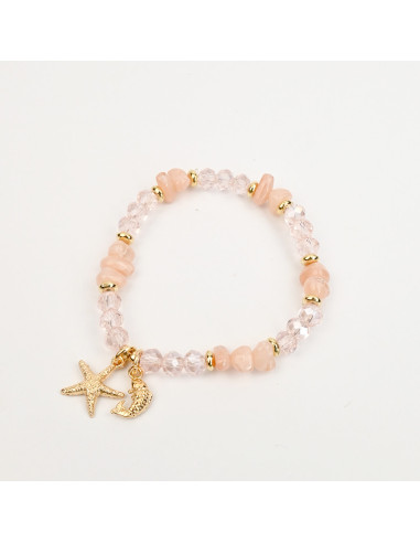 Pulsera con dijes de pez y estrella de mar | Infinita Moda