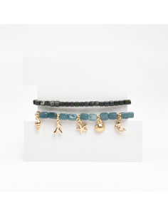 Set x2 Pulseras de Acrílico con Dijes Marinos | Infinita Moda